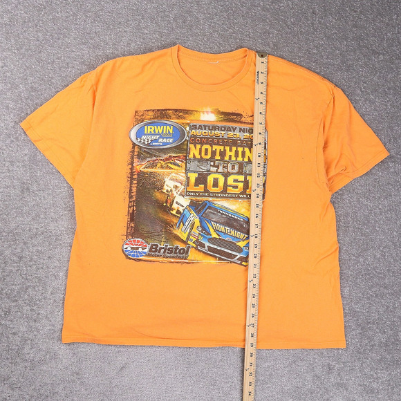 2014 Bristol Motor Speedway Race Cars 2XL Orange Short Sleeve T-Shirt - Picture 3 of 10